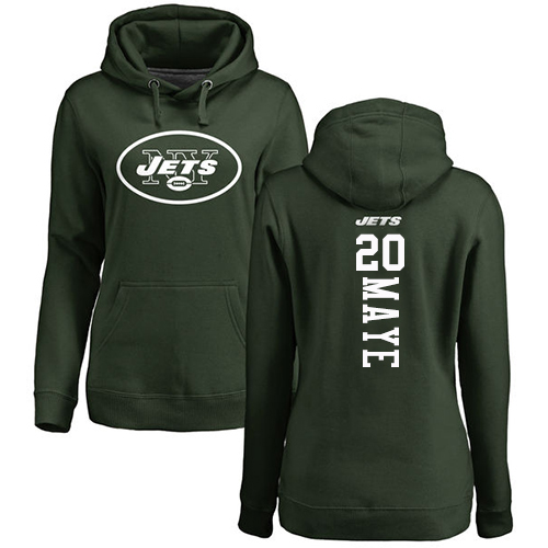 New York Jets Green Women Marcus Maye Backer NFL Football 20 Pullover Hoodie Sweatshirts